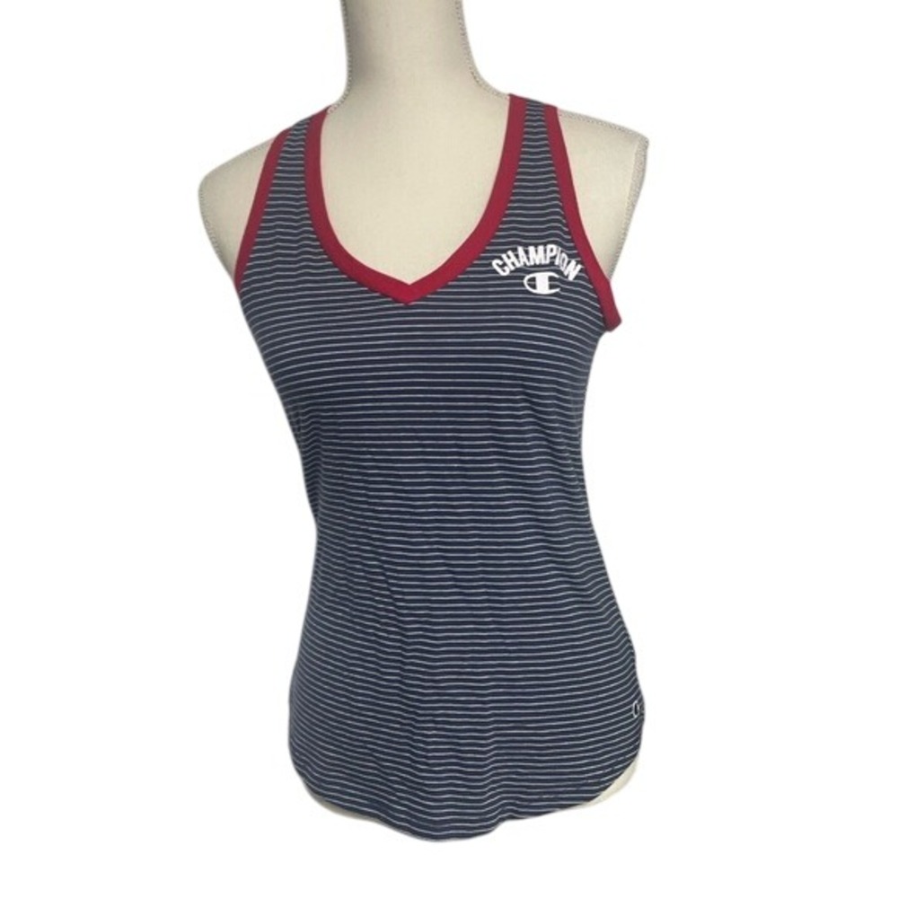 Champion Athletic‎ Stripe V NeckTank Top Women's Medium